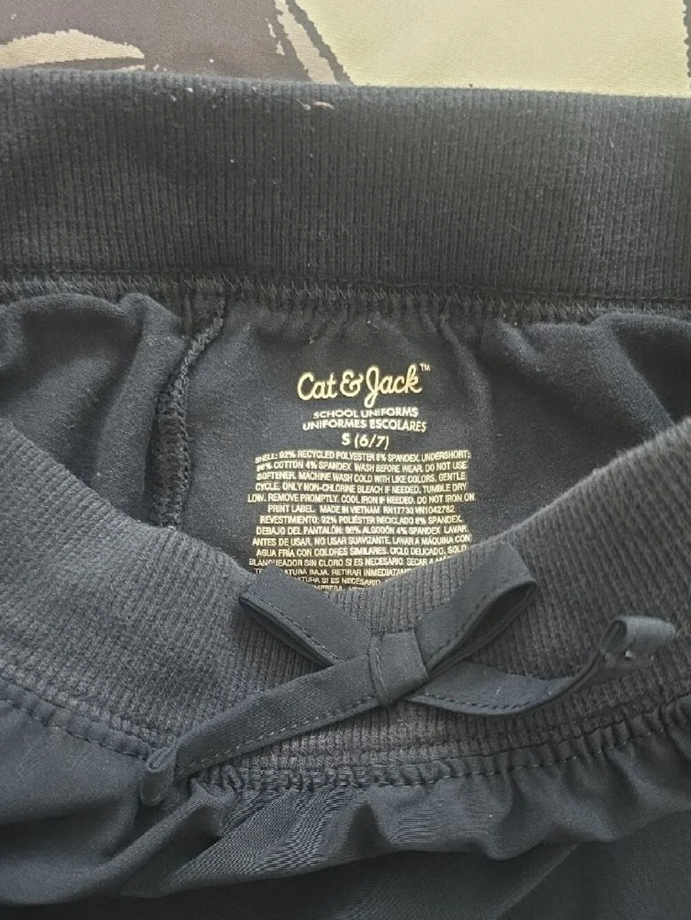 Cat & Jack Navy Drawstring A-Line Skort